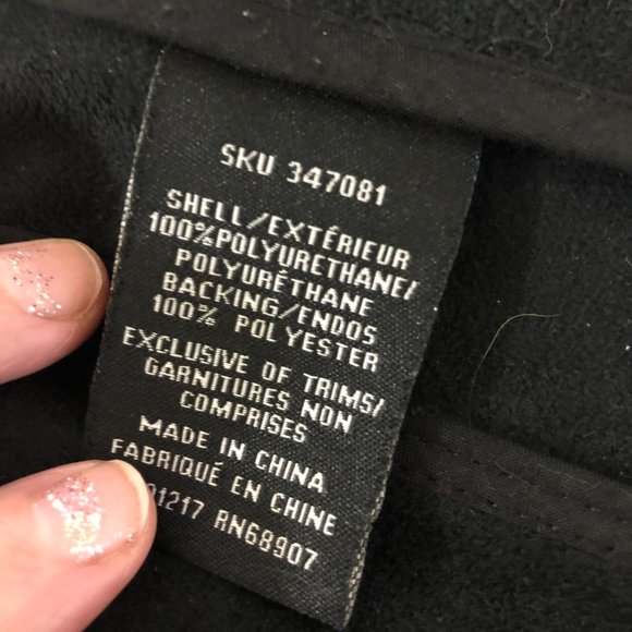 Le Chateau Women's Jacket Black Vegan Leather Cascade Front Size XXS - Picture 6 of 7